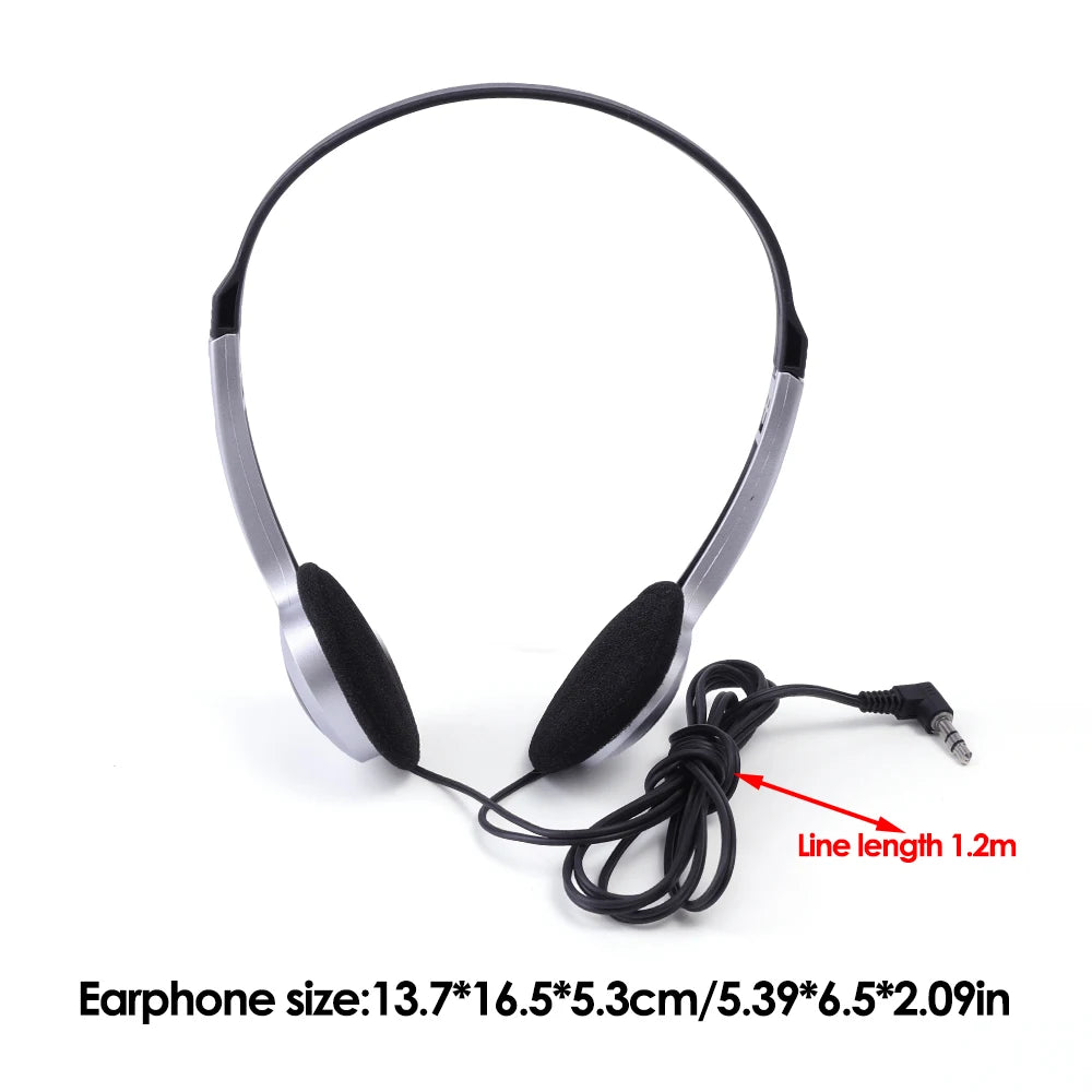 Wired Headphone with Microphone Universal Adjustable Headband and 3.5mm Audio Jack Music Headphones for School Home Work