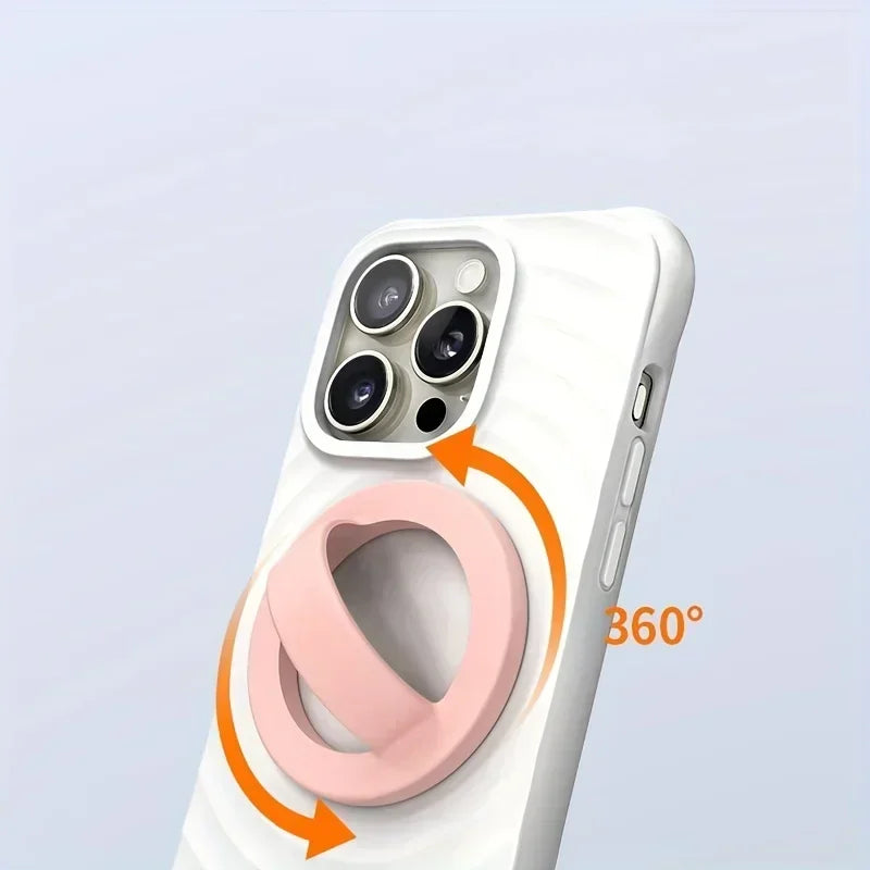 Magnetic Phone Ring Holder Grip Attachment Removable Magnetic Phone Ring Waterproof Liquid Silicone for iPhone & Android Cases
