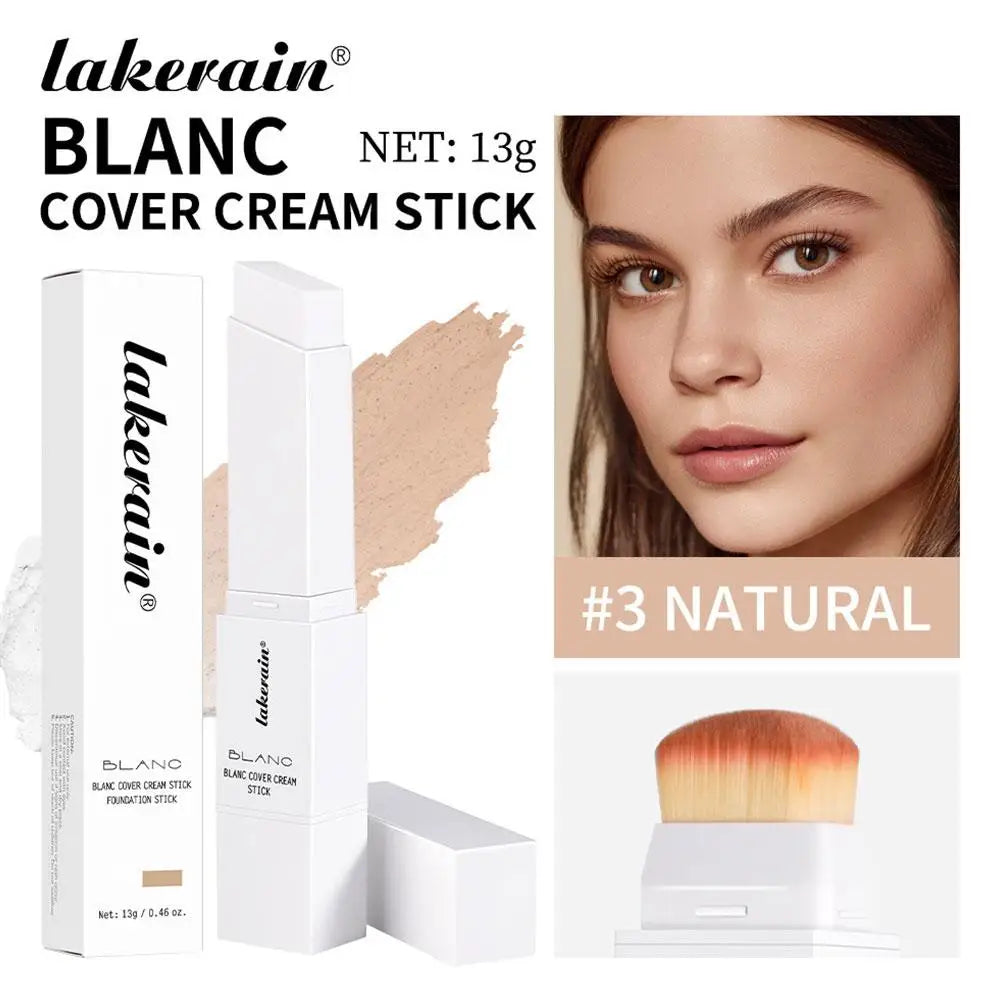 Dual-Ended Brush-On Color-changing Foundation Stick Minimizing Even-Tone Pore Conceals Blemishes Dullness Cosmetics Makeup