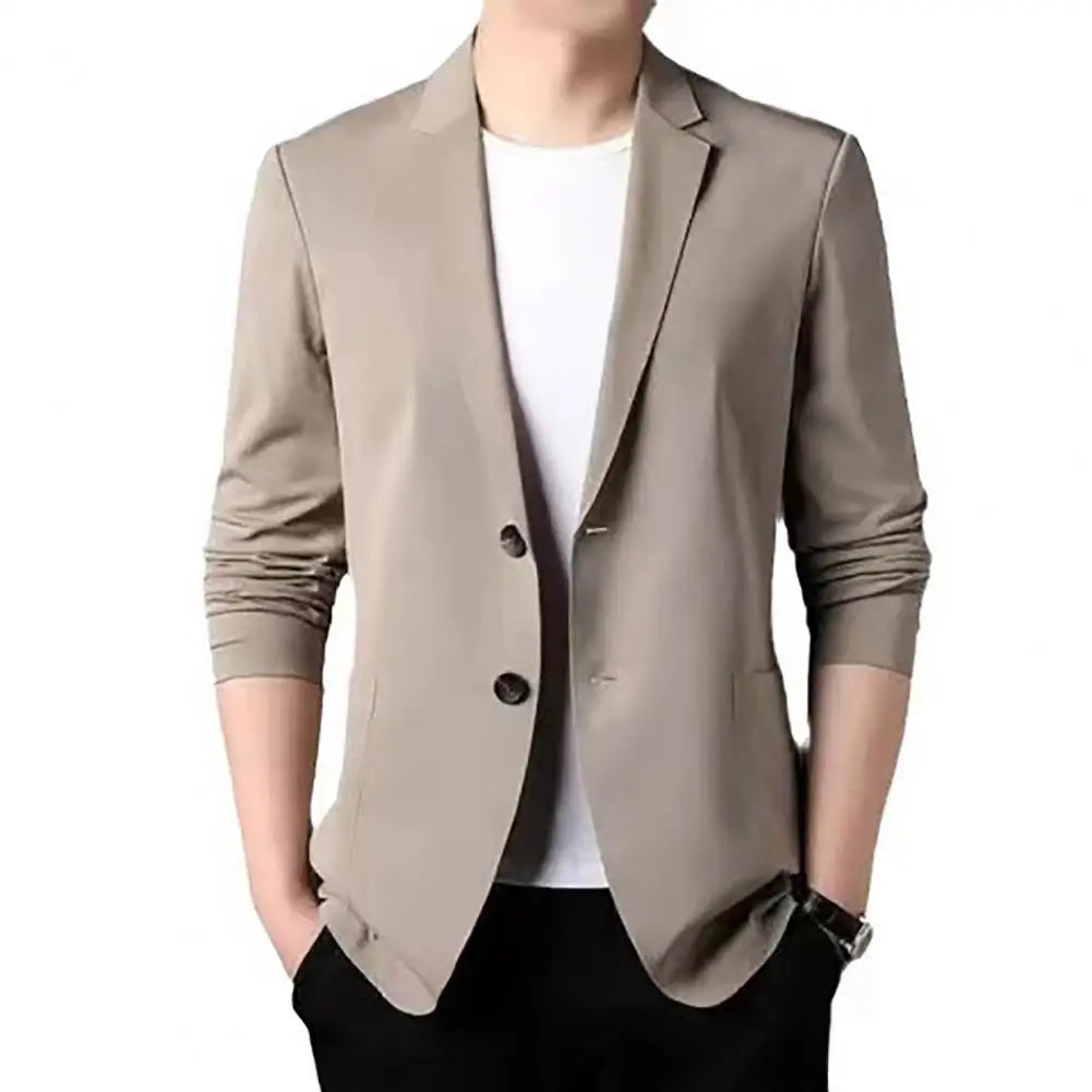 Handsome Men Suit Jacket High Quality Business Blazers Groom Wedding Men Jacket Double-button Design Suit Coat 2024 Workwear