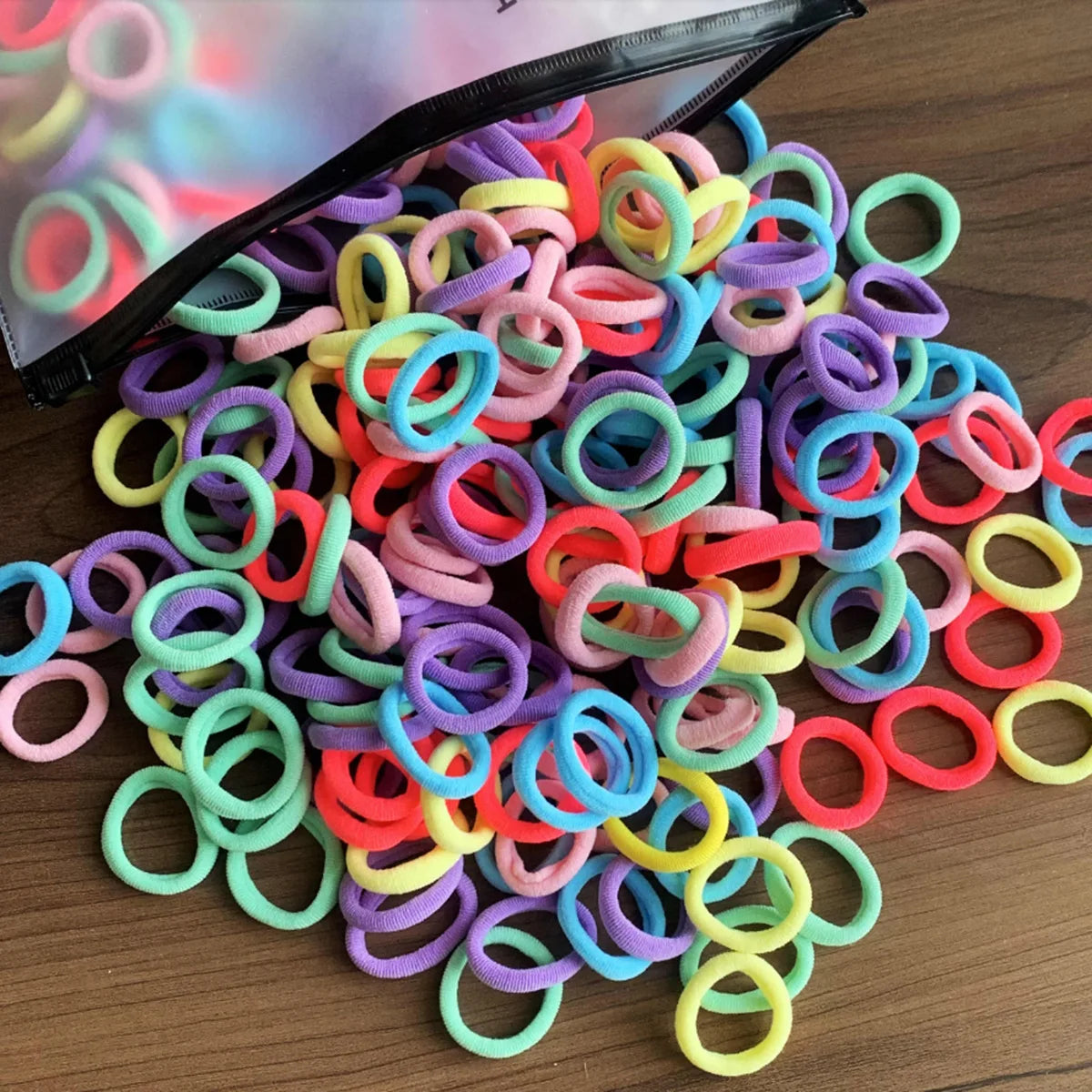 50/100Pcs Hair Bands for Children Colorful Nylon Scrunchie Hair Ties Rubber Band Kids Elastic Hair Leagues Girl Hair Accessories
