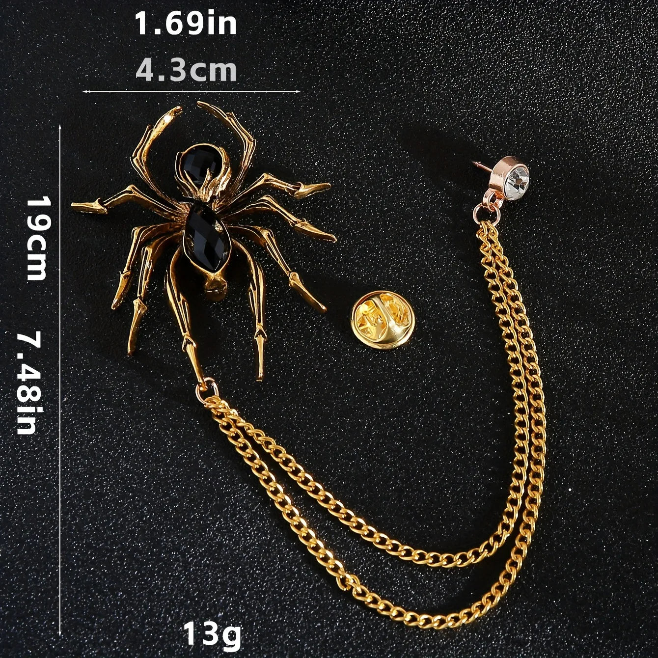 New men's personalized suit accessories brooch, European and American fashion versatile, animal shaped, niche spider