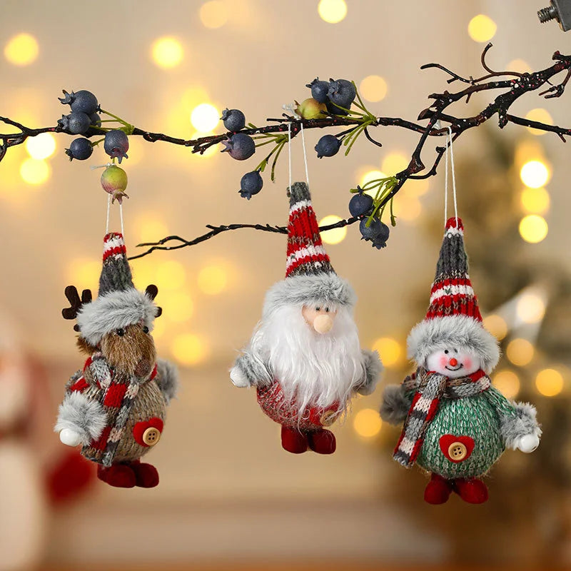 New Year 2022 Christmas Tree Decorations Cute Dolls Pendant Navidad 2021 Home Decor Christmas Tree Ornaments Xmas Gift