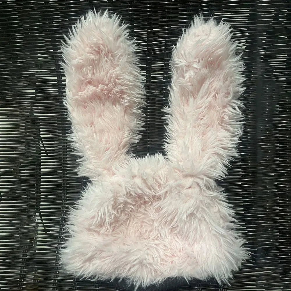 Women's Accessories Faux Fur Rabbit Ear Hat Ear Protection Sweet Plush Winter Hat Rabbit Ear Women's Beanies Halloween Party