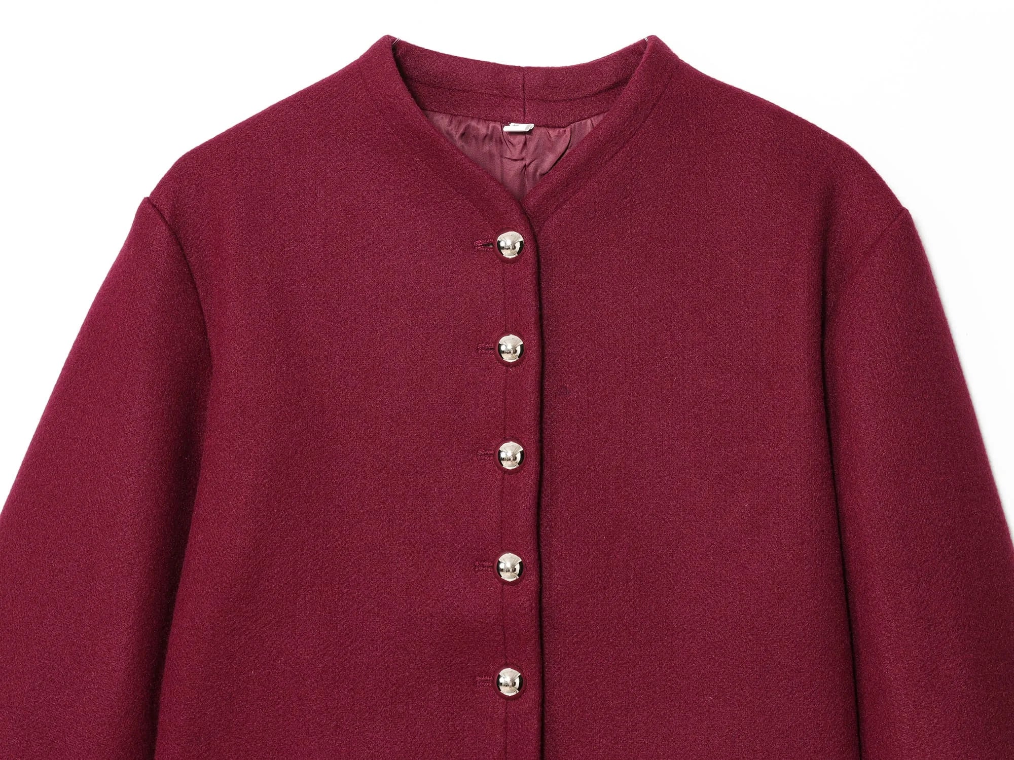 Women Short Jacket Women's Autumn Winter New Fashion Simple Short Coat Round Neck Single Breasted Commuting Casual Jacket Top