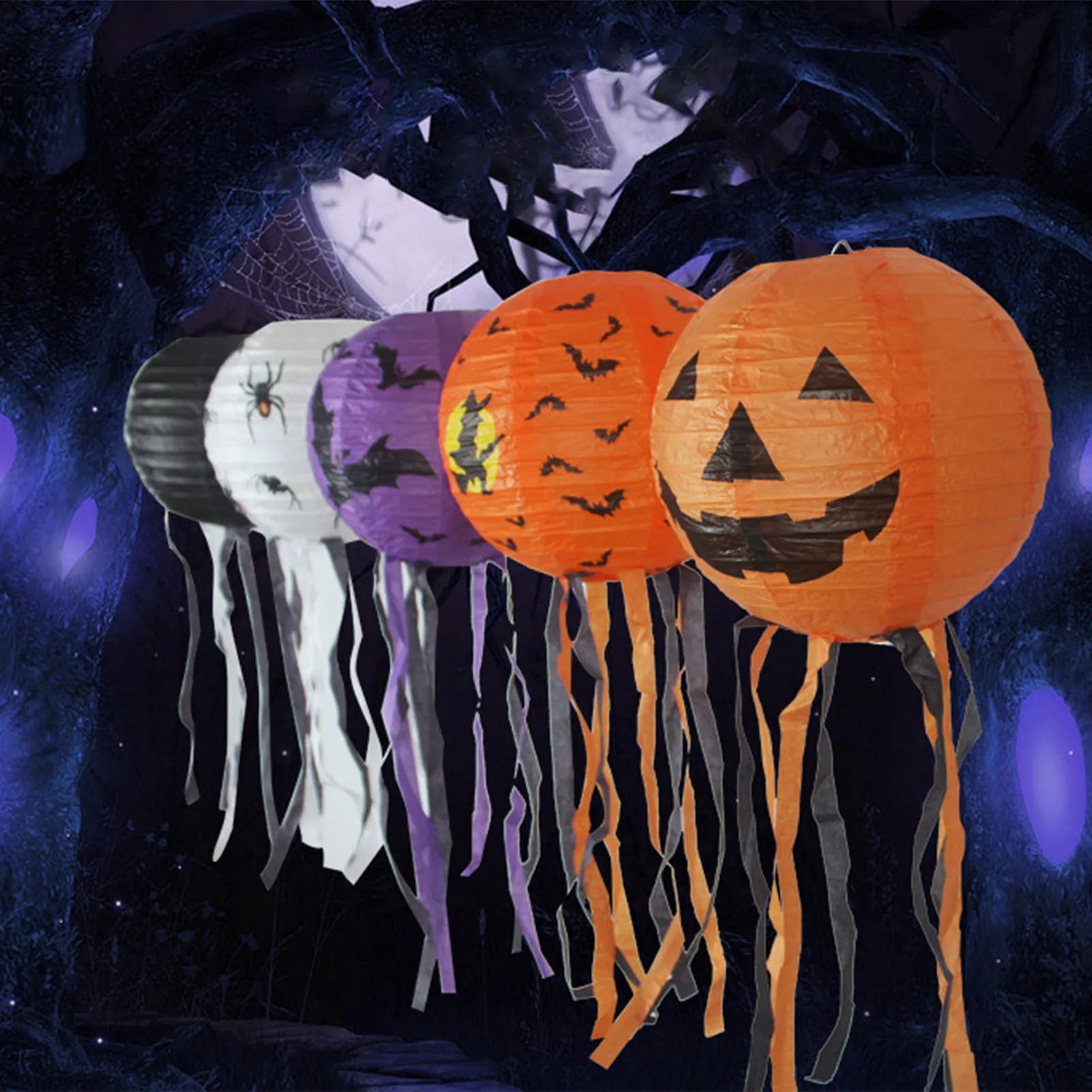 Halloween Paper Lantern Hangin Cute Hanging Ghost Outdoor Indoor Decor for Halloween Festival Party Gifts