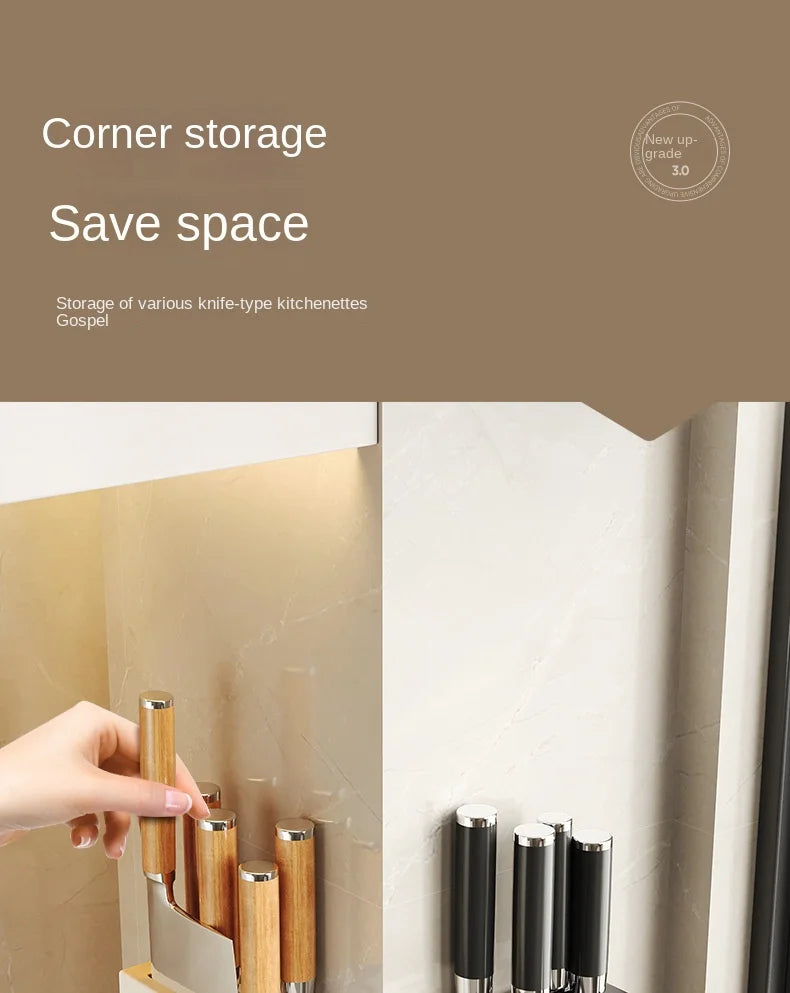 Kitchen knife holder, knife rack, non-perforation, wall-mounted storage box, kitchen organizer  kitchen items