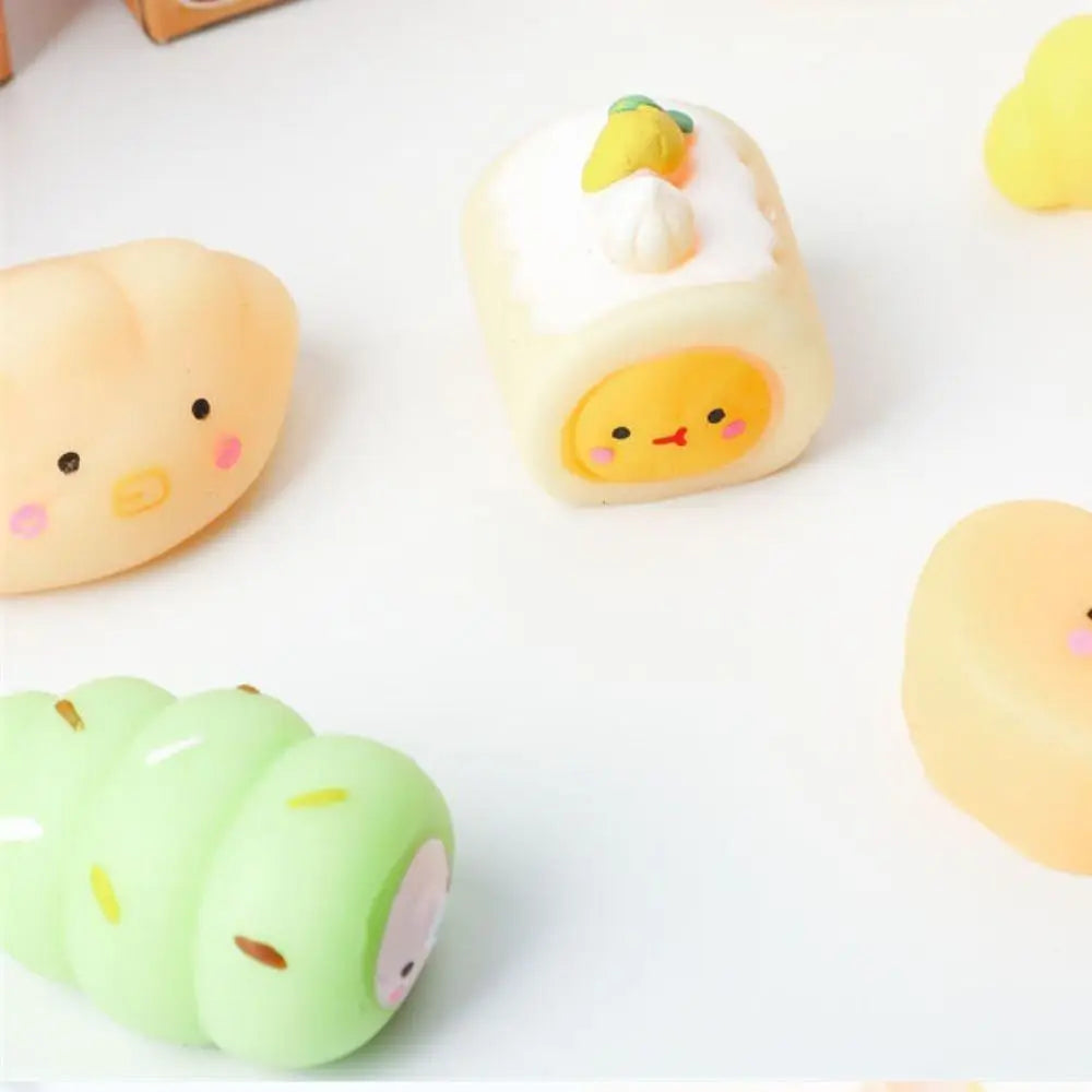 Kawaii Bakery Food Fillers Box Toys Random Reward Pinch Toys Lucky Squeeze Fidget Mystery Toy Children