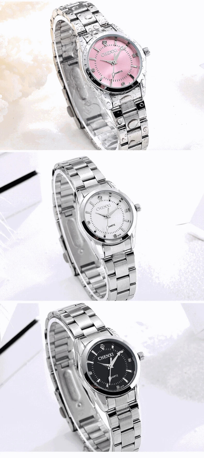 Watches Women Luxury Stainless Steel Wristwatches Analog Luminous Quartz Clock Watch Women's Relogio Feminino часы женские