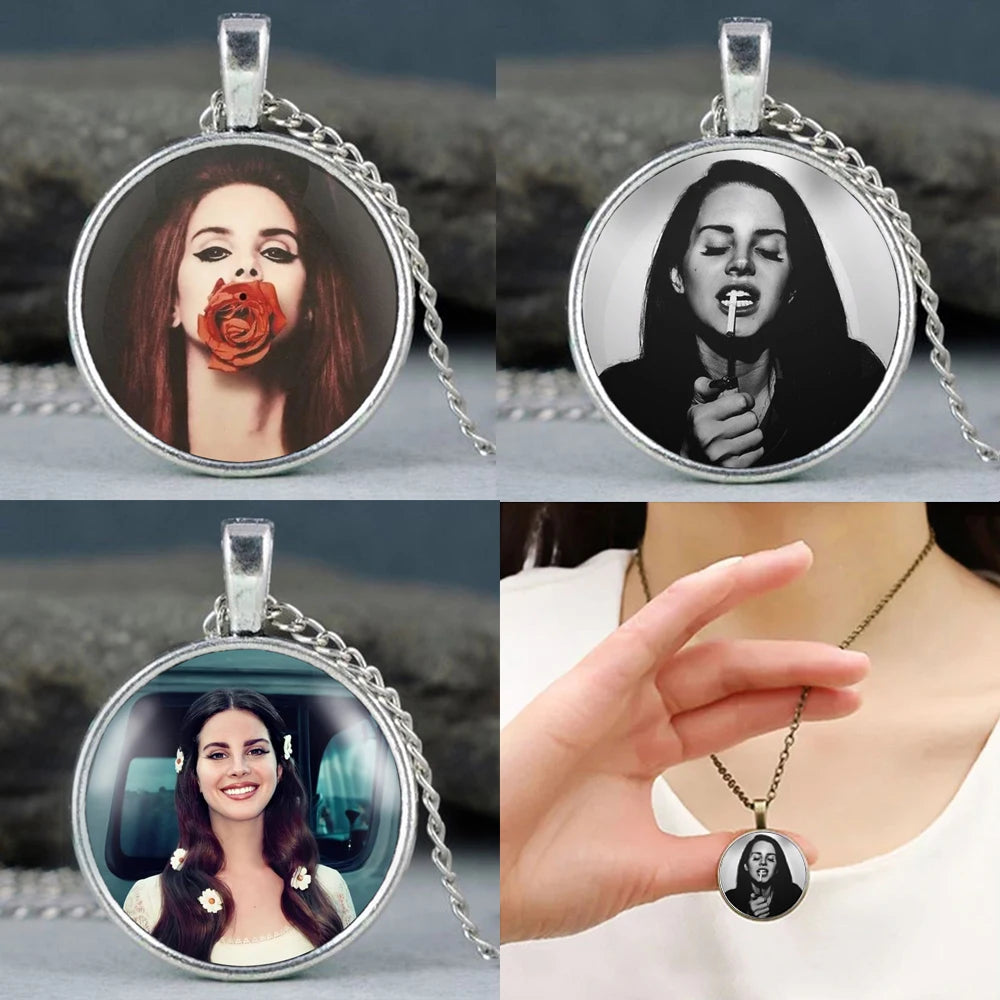 Retro Band Handmade Clothing Accessories Movie Design Glass Dome Pendant Necklace for Men And Women Unique Jewelry Gift