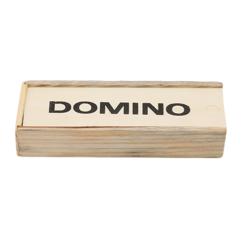 1set  Wood Domino Blocks Kits Domino Board Games Travel Funny Table Game Domino Toys For Kid Children Educational Toys Gifts
