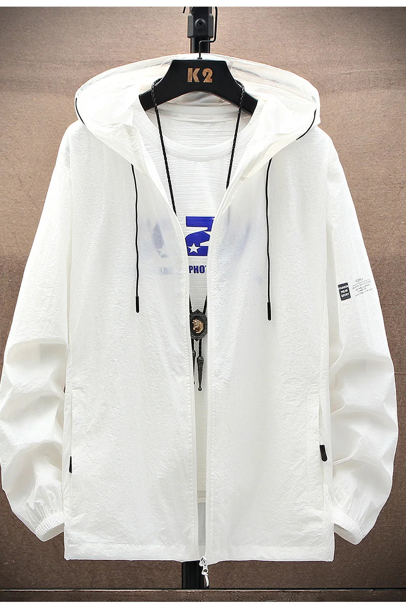 2025 Summer Hooded Jacket Men Women Sun Protection Clothing Fishing Hunting Clothes Quick Dry Skin Windbreaker