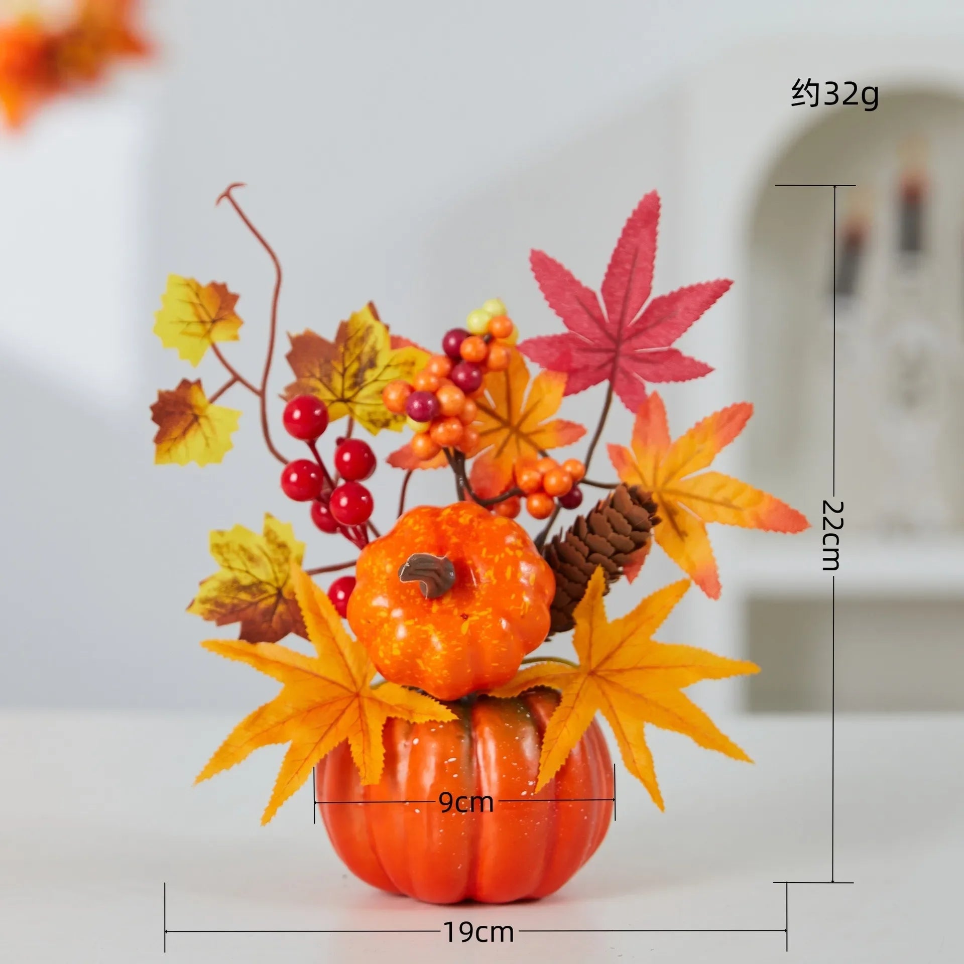 Halloween Ornaments Maple Leaf Artificial Pumpkin Bonsai Autumn Harvest Party DIY Ghost Festival Supplies Happy Halloween Day