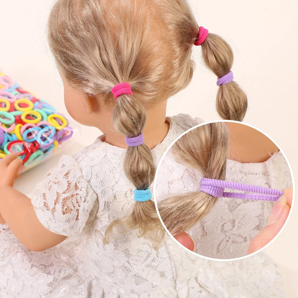 20/50pcs Kids Elastic Hair Bands Girls Sweets Scrunchie Rubber Band for Children Hair Ties Clips Headband Baby Hair Accessories