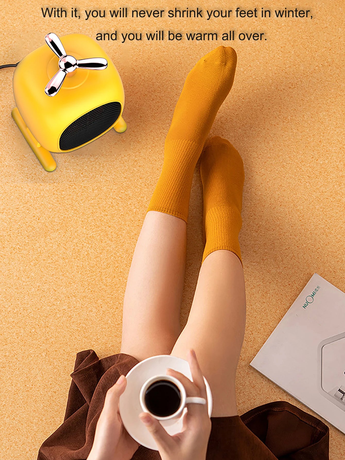 Mini portable heater novelty little cute low noise desktop room portable plug-in electric fan heater home home office winter