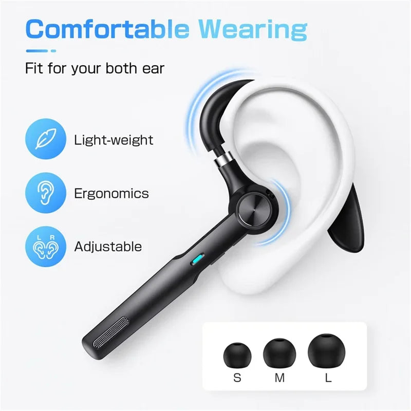 Wireless Headphones Bluetooth Headset With Microphone Earphones  Handsfree Noise Canceling Audifonos Talking Business Driving