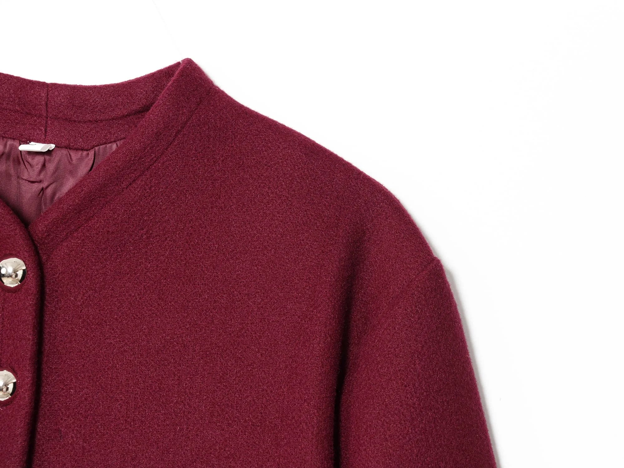 Women Short Jacket Women's Autumn Winter New Fashion Simple Short Coat Round Neck Single Breasted Commuting Casual Jacket Top