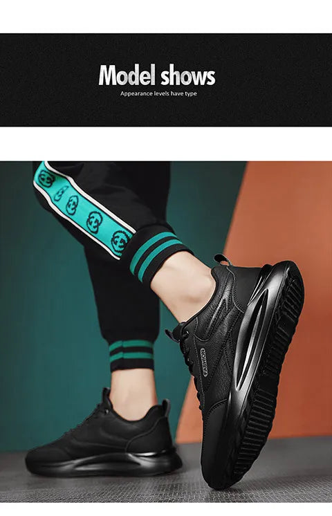 Men's Sneakers 2025 Spring Autumn New Waterproof Non Slip Wear-resistant Work Shoes Outdoor Fashion Lace Up Vintage Casual Shoes