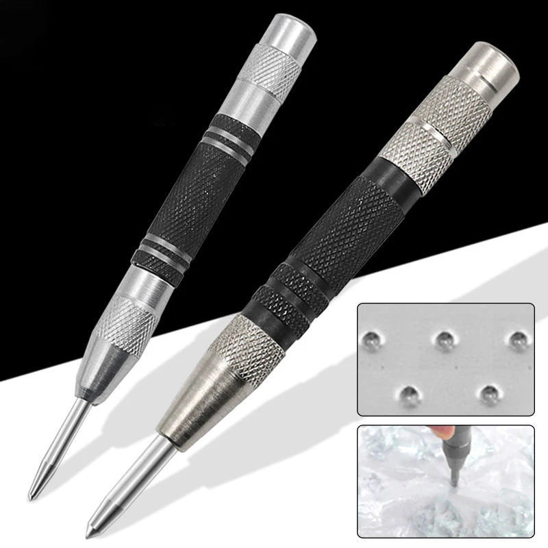 Spring Type Automatic Center Punch Locator Glass Striker Window Breaker Punch Centering Punch Punch Tool