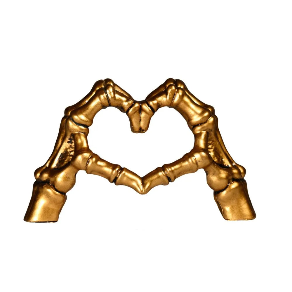 Halloween Themed Halloween Heart Hands Sculpture Handicraft Ornaments Abstract Skeleton Statue Collectible Display