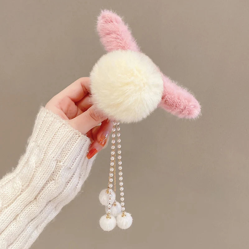 Hair Claw Headwear Women Fashion Faux Fur Hair Clip Acrylic Large Hair Claw Korea For Girl Winter Crab Barrette Hair Accessories