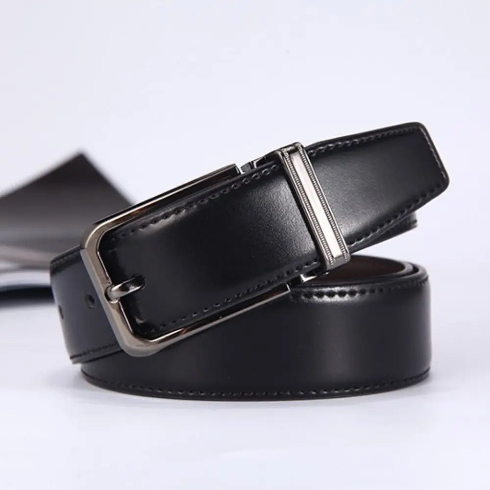 Waist Accessories Double Sided Men Leather Belt Brown Black Retro Designer Belt Fashion Luxury Pin Buckle Belt Mens Accessories