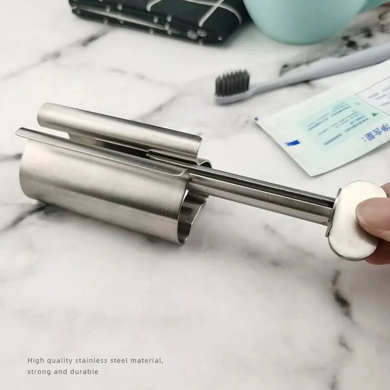 1pc Stainless Steel Wringer Roller Rotate Dispenser for Ointments Cosmetics Bathroom Accessories Toothpaste Squeezer Tube Roller