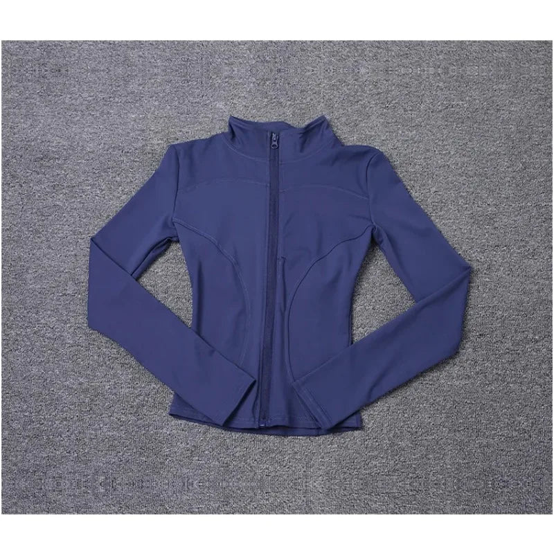 Women Sport Jacket Long Sleeve Shirt Workout Coat Gym Training Clothing Yoga Sportswear