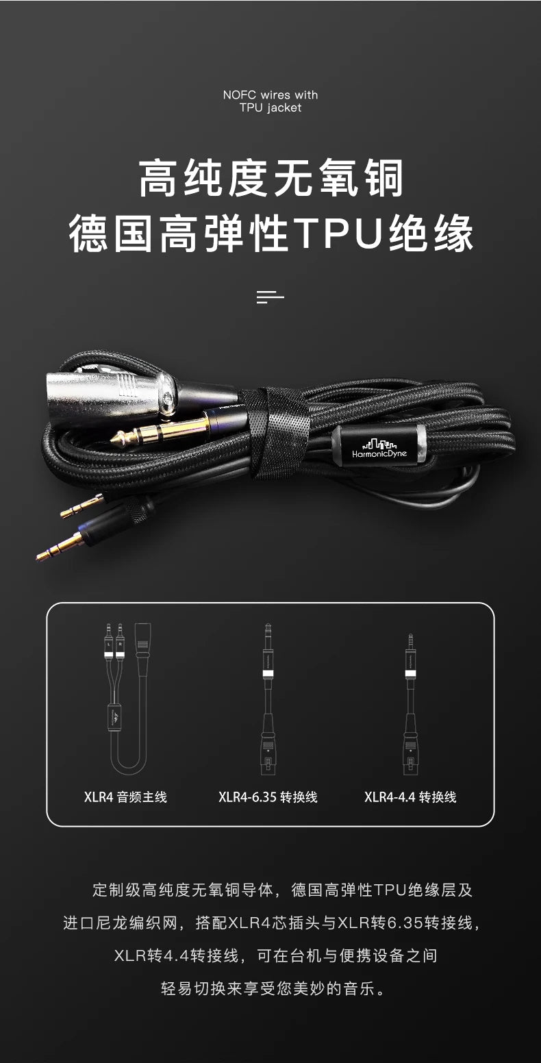 harmonicdyne Poseidon Open-back HIFI Audiophile Over-ear Headphones