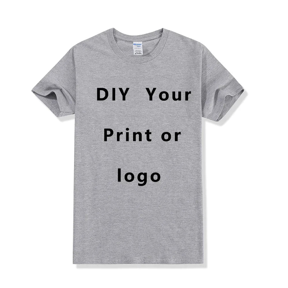 Custom T Shirt for Men And Women Design Your Own Logo Text Photo Front Back Free Both Side EU Size Cotton Personalized T-shirt