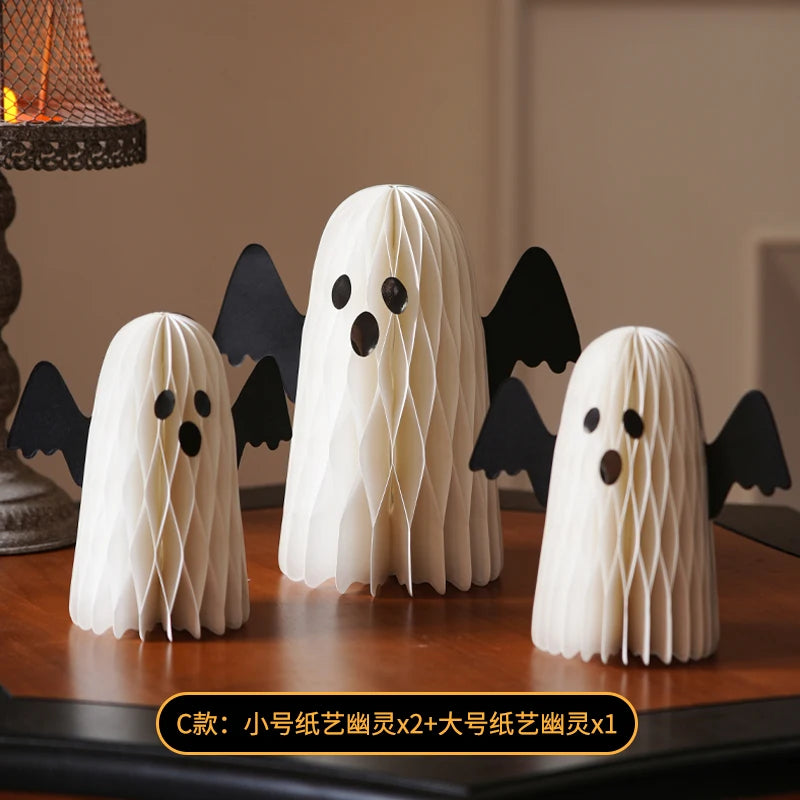 Halloween Pumpkin Ghost Dress Up Creative Small Ornament Table Decoration Halloween Decorations for Home Mexican Day of The Dead