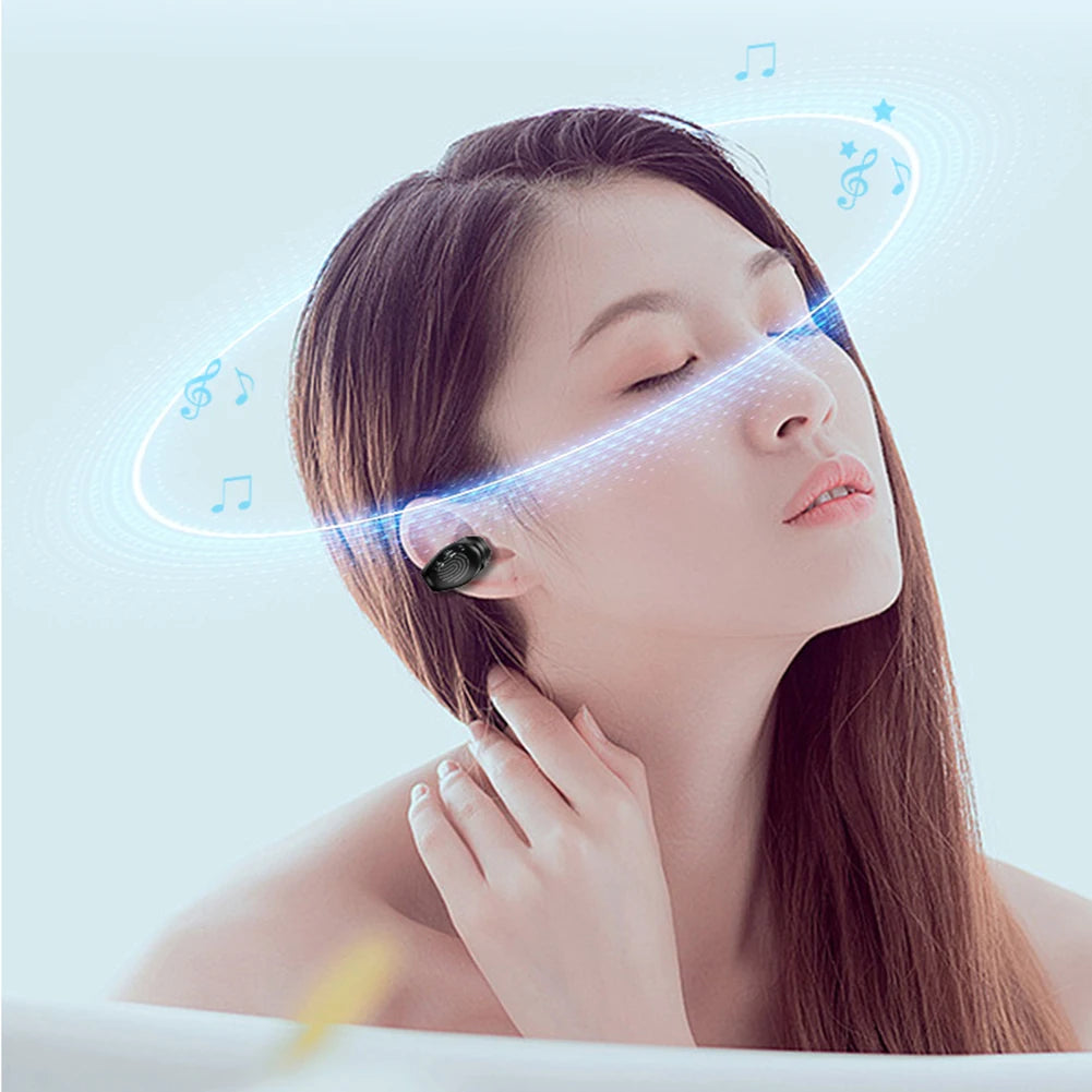 Wireless Clip On Headphones Bluetooth Headset High Definition Audio Quality Sports Earphones Noise Cancelling In-Ear Earphones