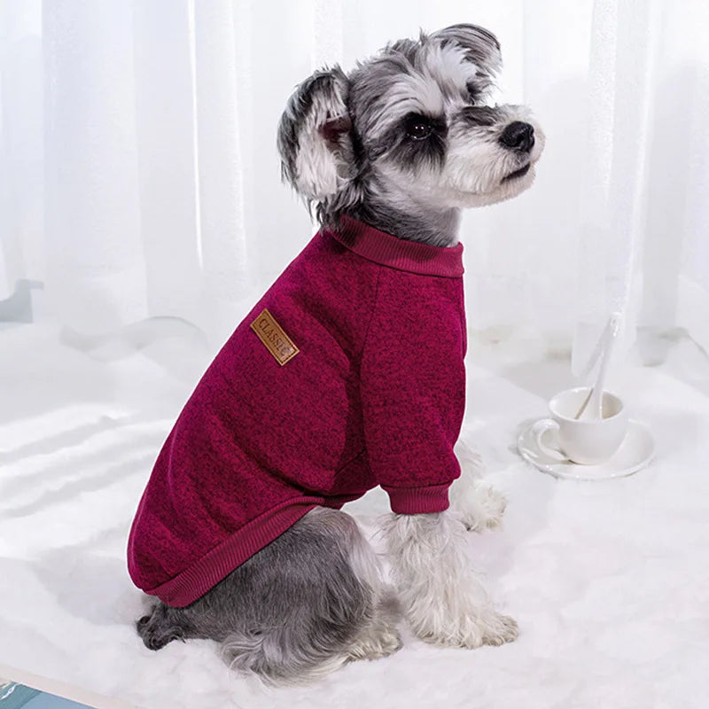 Pet Accessories Winter Dog Clothes for Small Dogs Warm Dogs Coat Pullover Clothing SweatshirtsCasual Dog Cat Clothing Pet Access