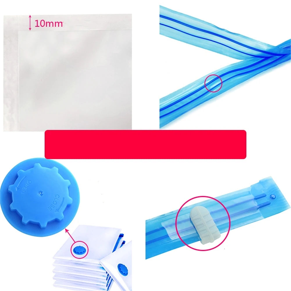 Vacuum Storage Bags With Valve Folding Compressed Space Saving Clothes Storage Big Size For Towel Cloth Blanket