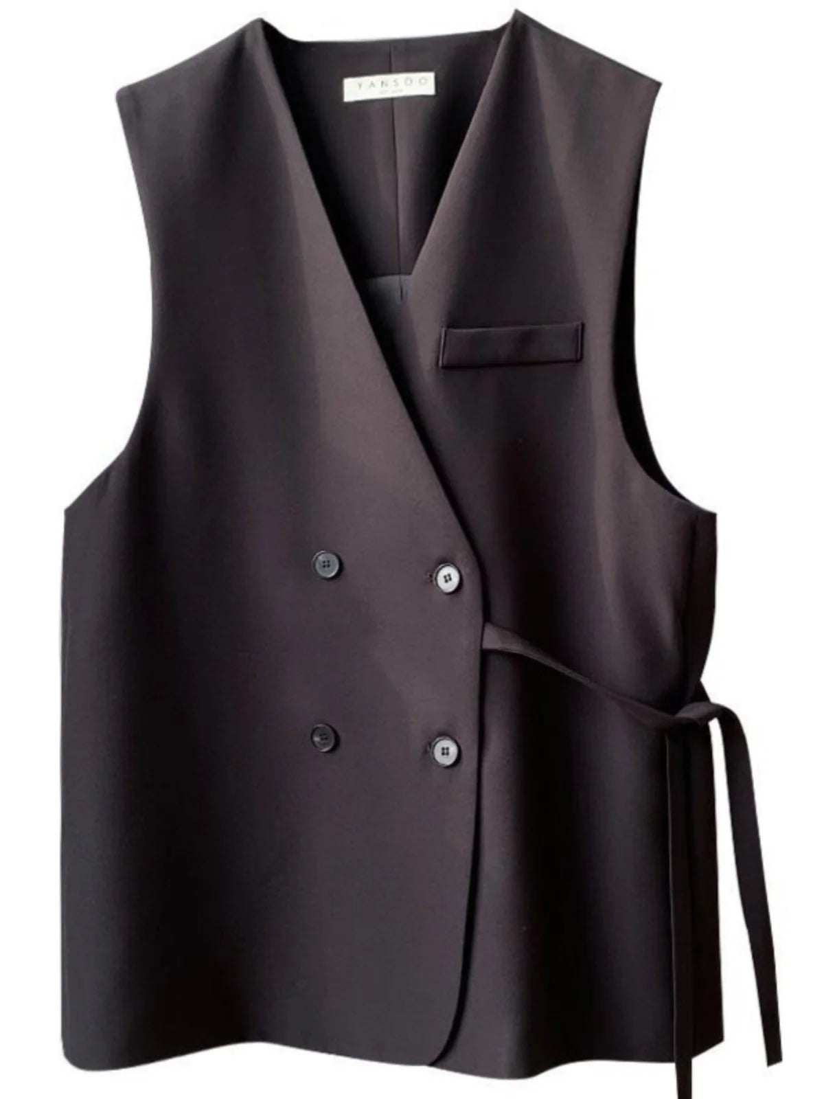 Women's Suit Vest 2025 Spring Autumn New Outerwear Briti Sle Loose plus Size Outerwear oulder Pad Vest Jaet