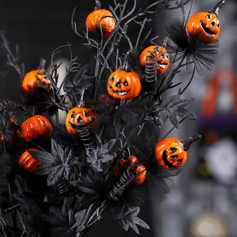 Halloween Party Decor Black Horror Pumpkin Cutting Bouquet For Halloween Festival Prank Party Gift Party Furniture Decoration