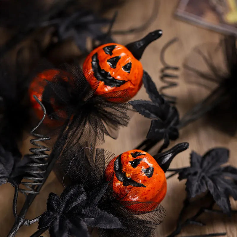 Halloween Party Decor Black Horror Pumpkin Cutting Bouquet For Halloween Festival Prank Party Gift Party Furniture Decoration