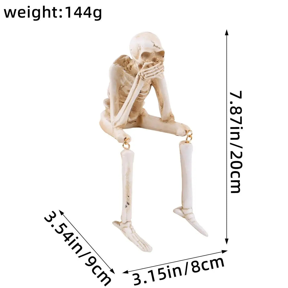 Halloween Statues See Speak Hear No Evil Skeleton Figurine Realistic Skull Decorations Skull Statues Halloween Gothic Home Decor