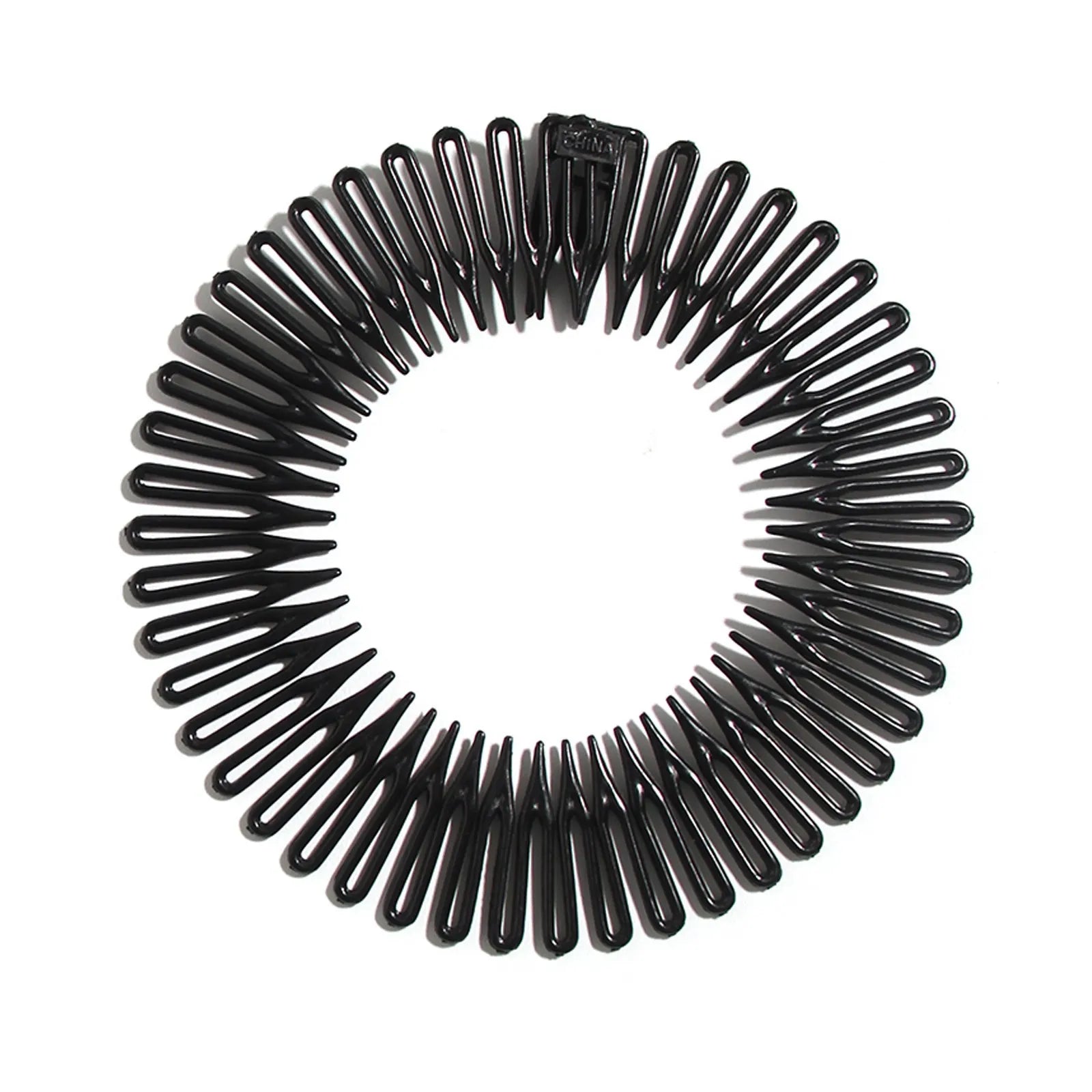 Women Plastic Full Circle Stretch Flexible Comb Teeth Headband Hair Band Clip Face Wash Fixed Hair Accessories