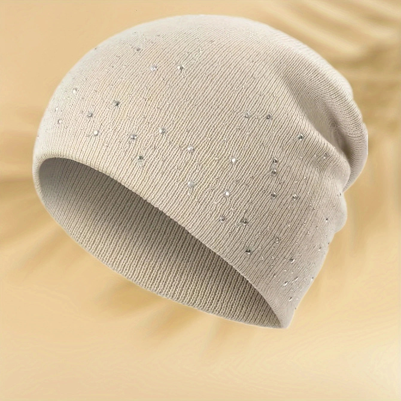 Winter women's hats - warm hats with diamond decorations, knitted hats for autumn fashion, suitable for students going to work