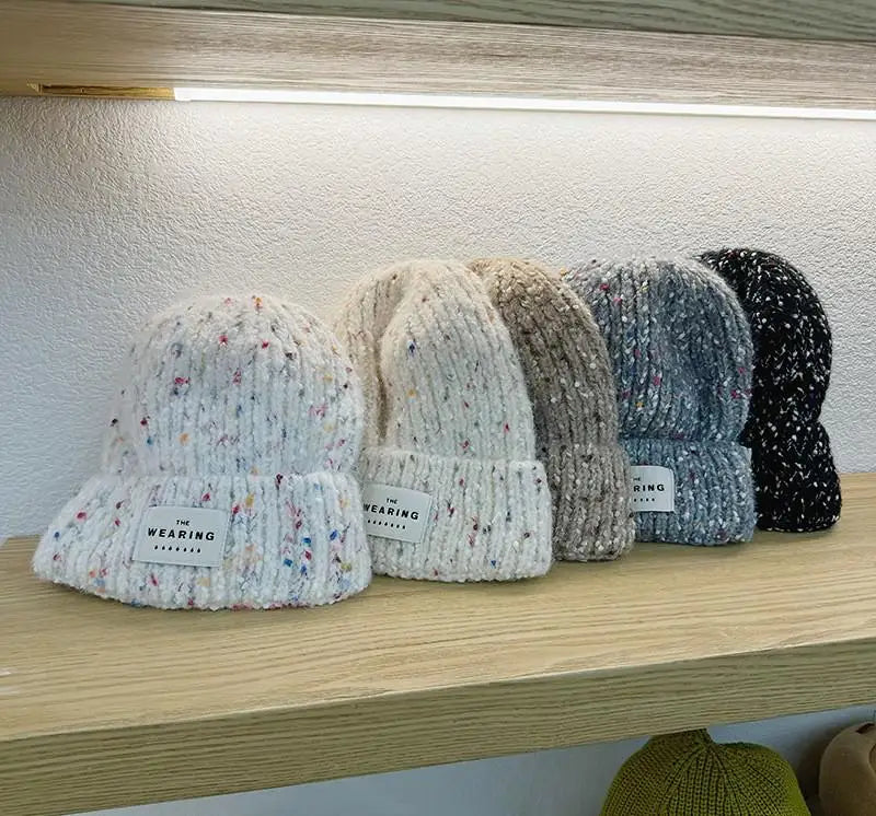 Winter Hats For Women Beanie Baggy Cap Knitted Ear Protection Keep Warm Windproof Casual Cold Proof Bonnet Winter Cap Candy