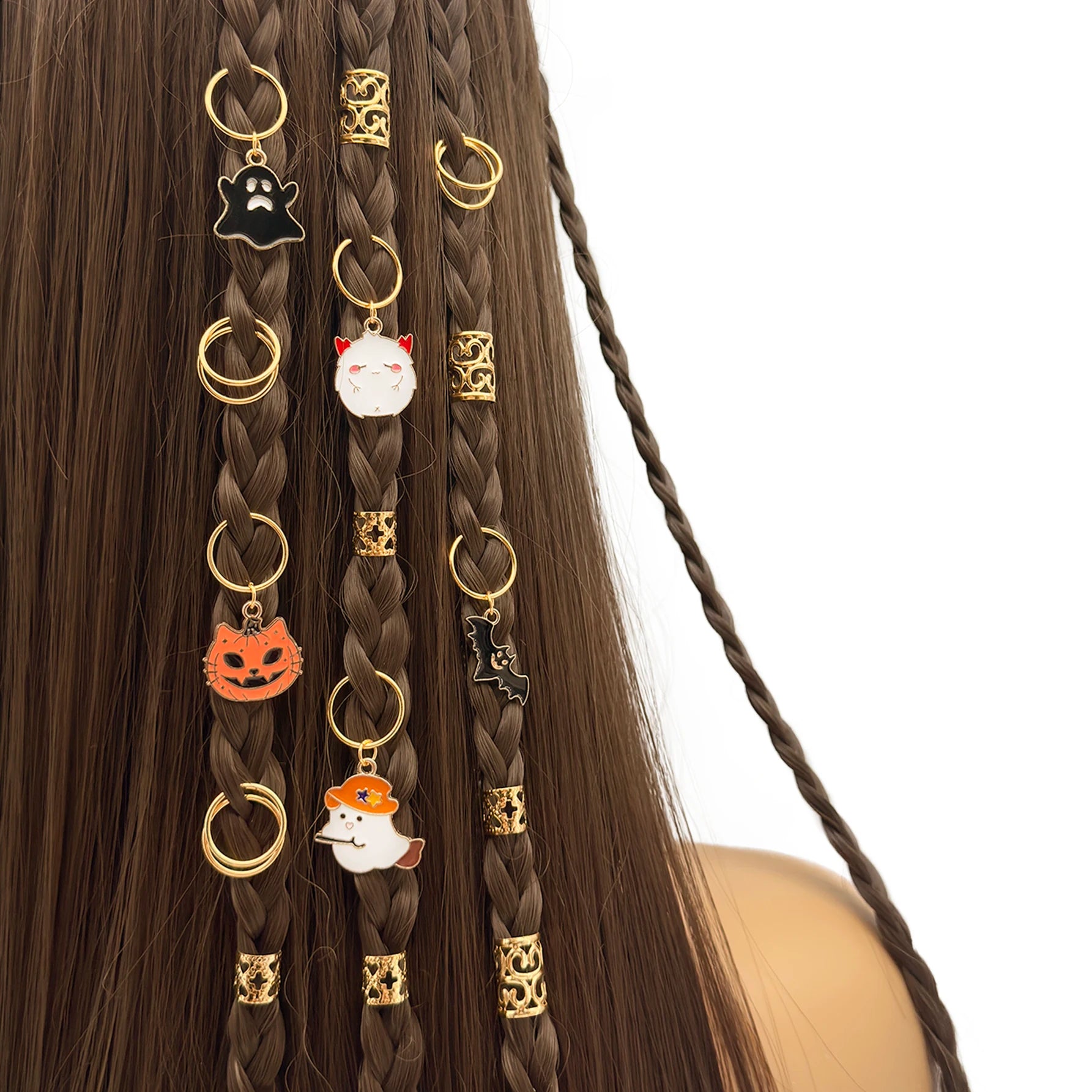 35pc Halloween Women Hair Accessories, Halloween Costume Hair Rings For Women, Halloween Costumes Holiday Essential