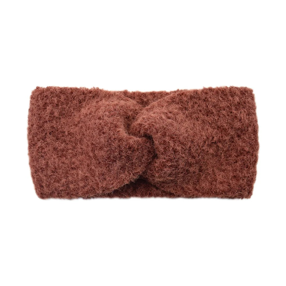 Winter Woolen Headbands Soft Elastic Ear Warmer Cross Headwrap Turban Wide Brim Headwear for Women Girl Fashion Hair Accessories