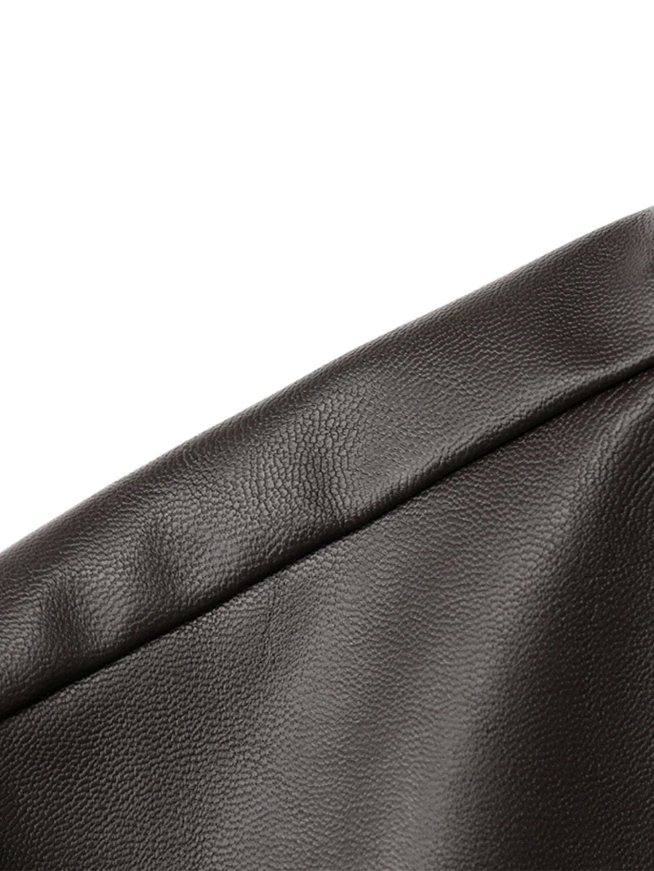 Men'S Baseball Jacket - Windproof Warm Coat with Zipper Closure, Brown & Green Accent Jacket, Non-Stretch Shell for Casual Outer