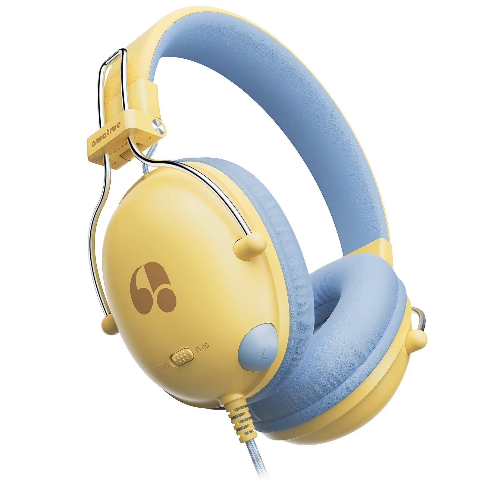 HK05 Kids Study Wired Headphones Headset Headphone Cartoon Earphone with Mic Music Headset Limited Volume 74dB/85dB for Children