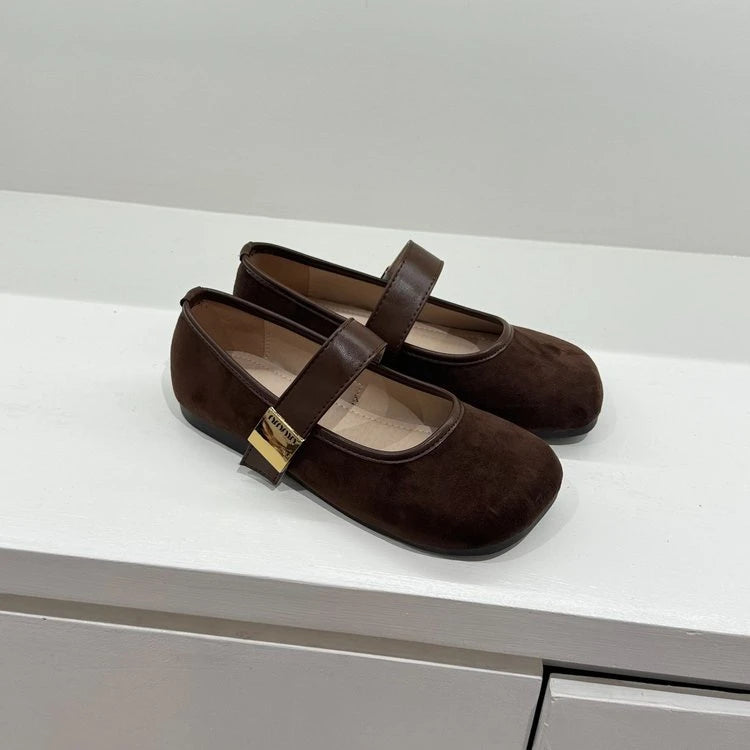 Shallow Mouthed Flat Sole Single Shoe for Women 2025 New Spring and Autumn Soft Sole Bean Shoes Round Toe Retro Mary Jane Shoes