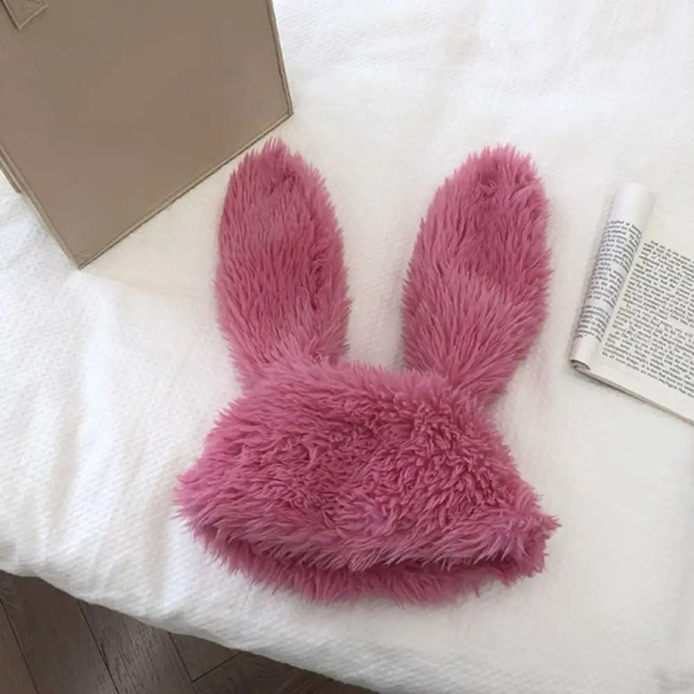 Women's Accessories Faux Fur Rabbit Ear Hat Ear Protection Sweet Plush Winter Hat Rabbit Ear Women's Beanies Halloween Party