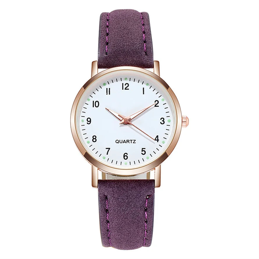 Women Watches  Luminous Leather Bracelet Simple Watch Elegant Fashion Quartz Watch Ladies Wristwatches  Montre Femme Reloj Mujer