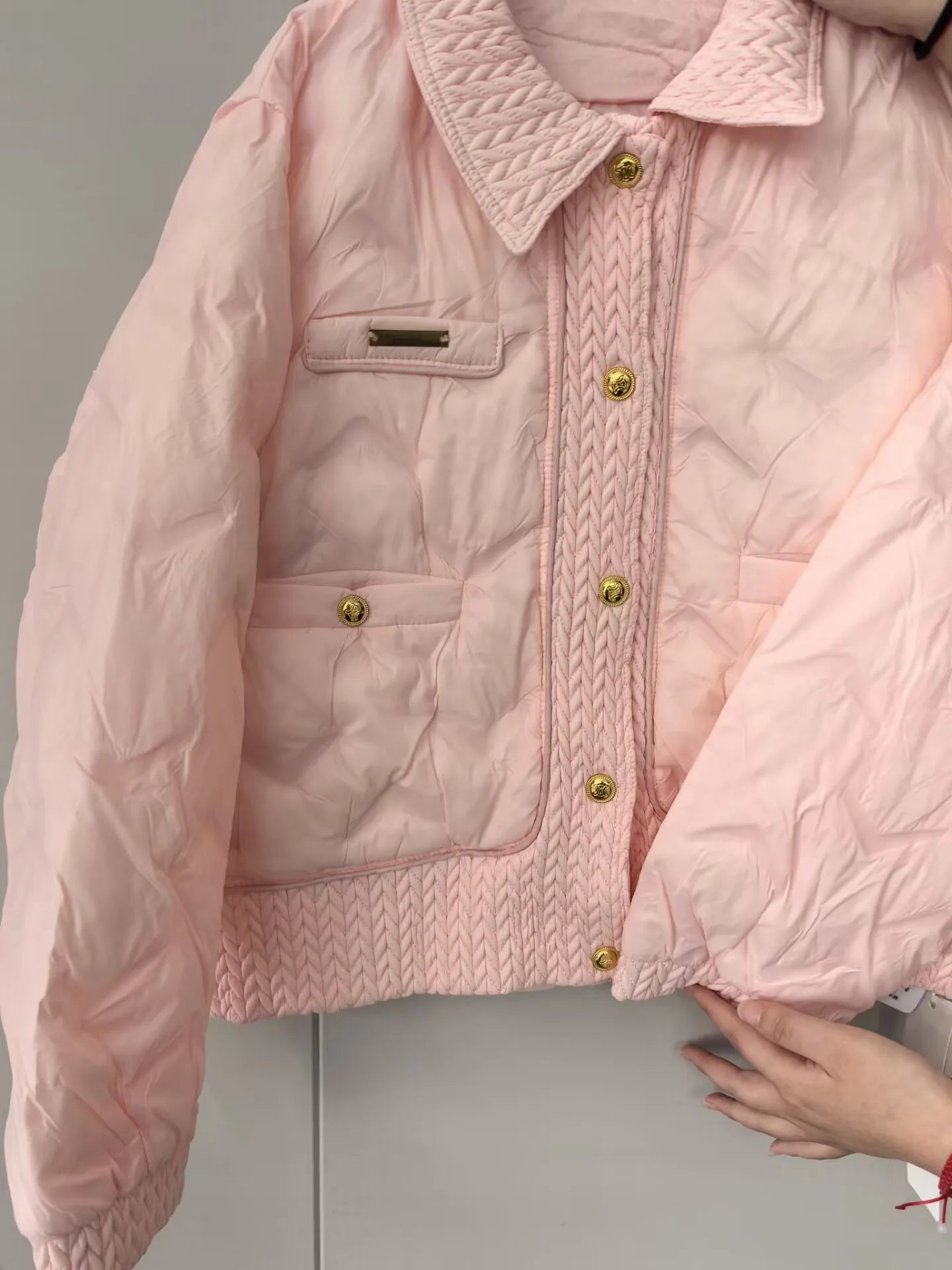 Women Cotton Padded Coats Autumn Winter Lightweight Fashion Turn-down Collar Quilted Jacket Outerwear Female Warm Overcoats