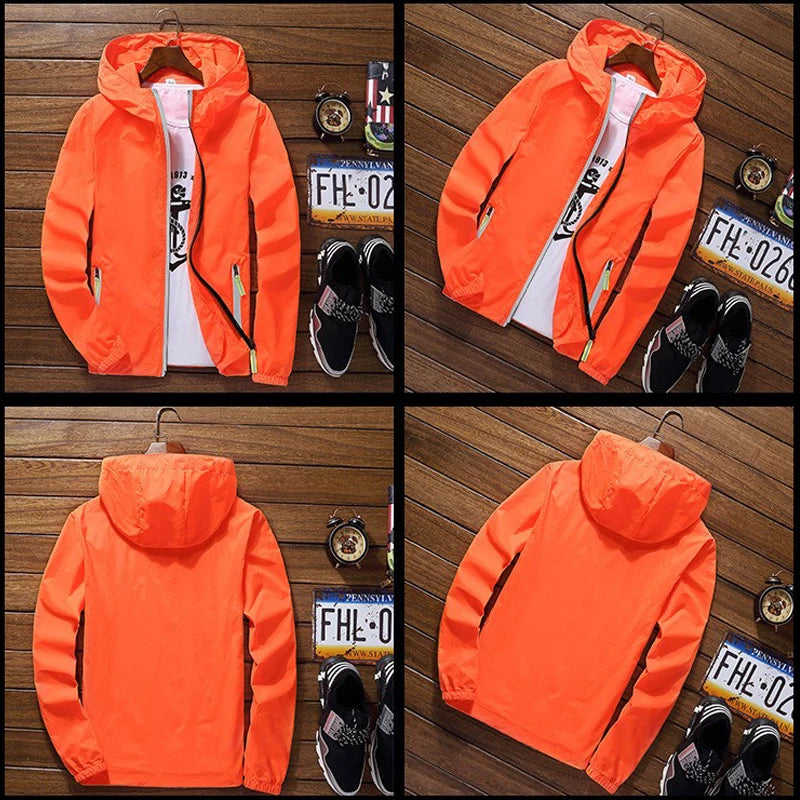 Men Women Bomber Hooded Jacket EMT Paramedic Emergency Medical Services Casual Thin Windbreaker Sunscreen Skin Jacket Outwear